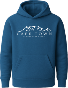 Adults Hoodie |  Cape Town Table Mountain Teal