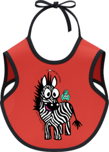 Zebra Bib | Red