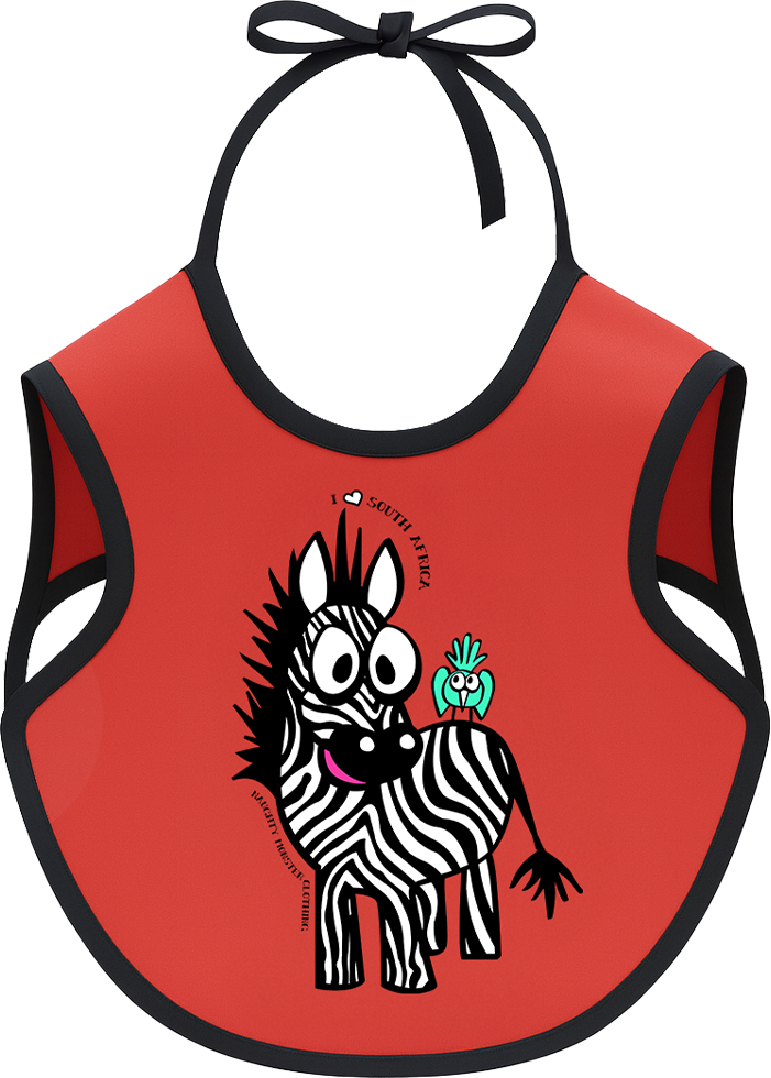 Zebra Bib | Red