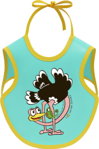 Ostrich Bib | Blue
