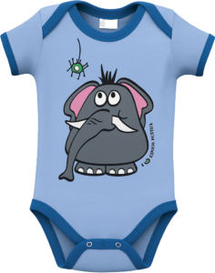 Blue Elephant | Baby Grow