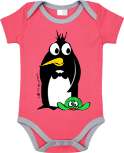 Pink Penguin | Baby Grow