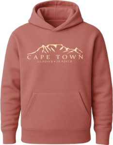 Adults Hoodie |  Cape Town Table Mountain Terra Cotta