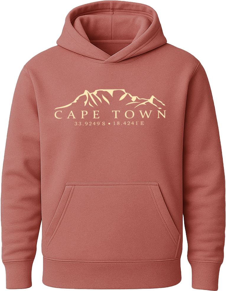 Adults Hoodie | Cape Town Table Mountain Terra Cotta