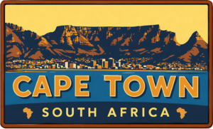 Cape Town South Africa | Wooden Base Magnet