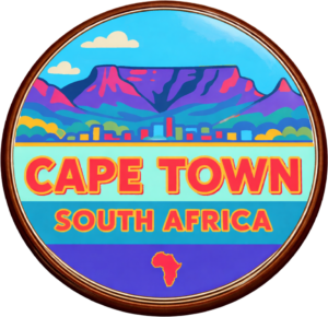 Cape Town Round | Wooden Base Magnet