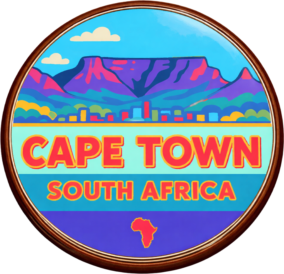 Cape Town Round | Wooden Base Magnet